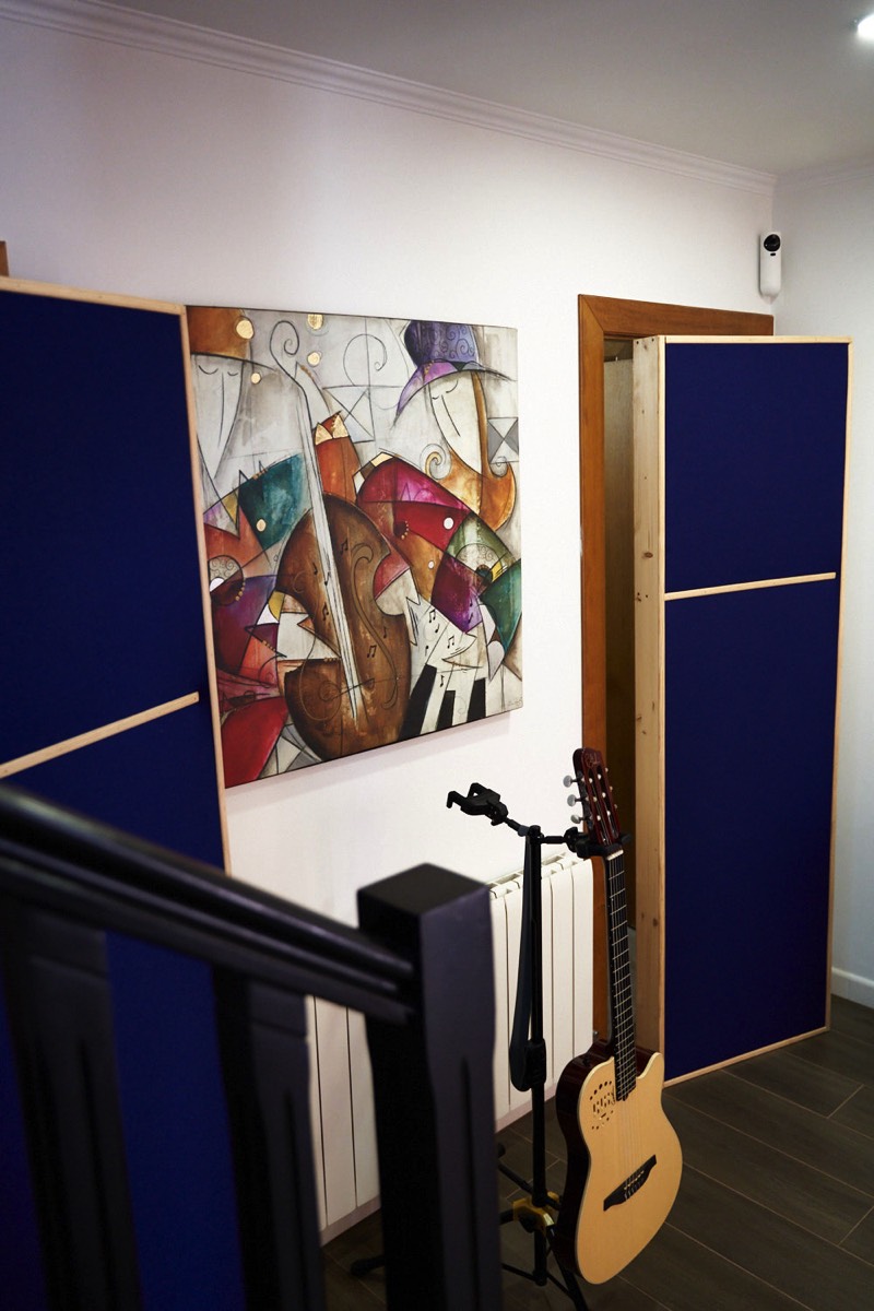 Mobole acoustic panels for sound control.