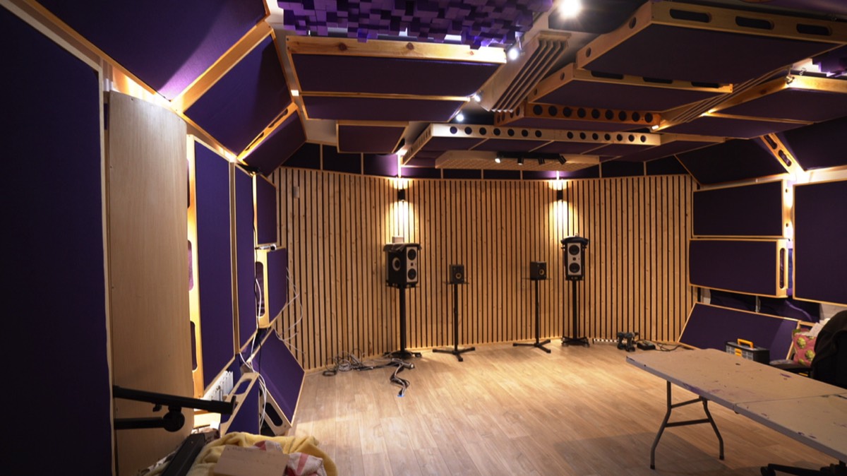 Control room front wall acoustics