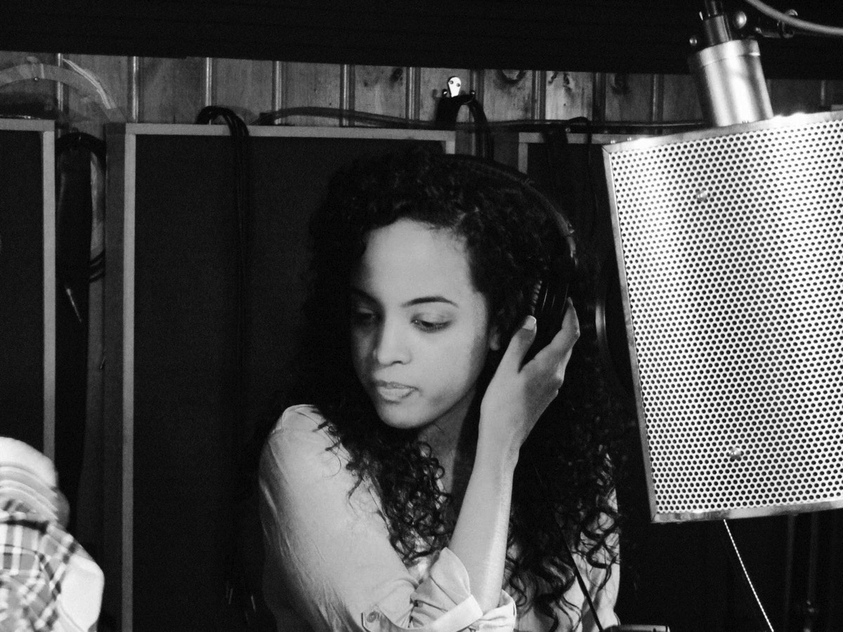 Vocal recording with Christina