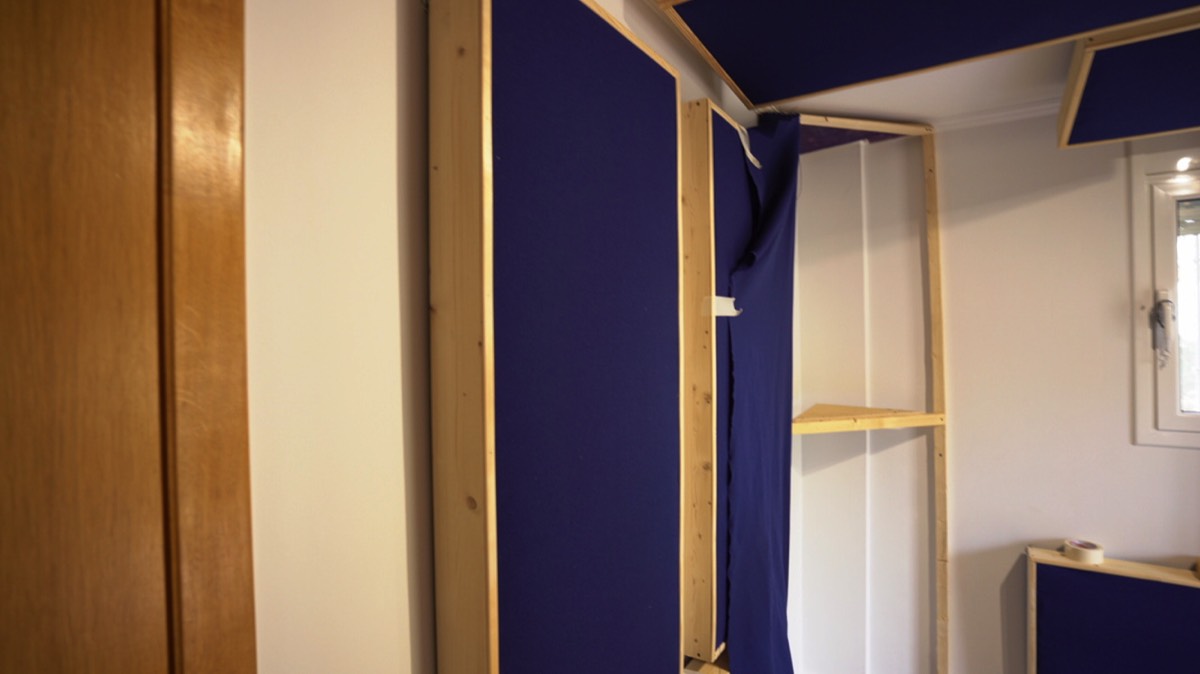 Recording booth acoustic treatment